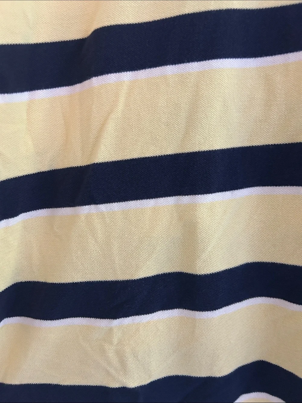 Polo Ralph Lauren Men’s XL Yellow Navy Striped Polo Shirt Pink Pony
